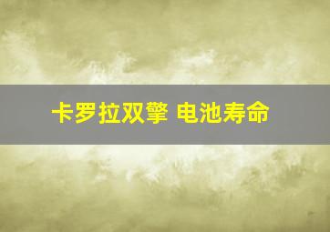 卡罗拉双擎 电池寿命